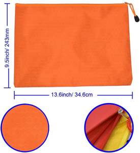 A4 クラシックポリエステル防水ジッパー多機能ファイルバッグサッカーパターンオフィスドキュメントバッグ 10 色 - Product Image 4