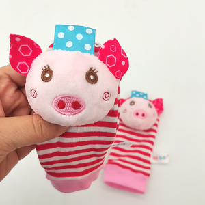 Ensemble de hochets pour poignets et chaussettes 4 en 1 pour bébé, hochets de <span class=keywords><strong>cheville</strong></span> en peluche et doux pour bébé. - Product Image 3