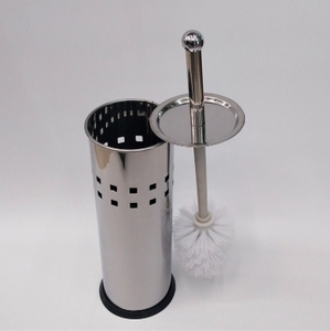 Porte-brosse de toilette cylindrique moderne personnalisé en acier inoxydable 410 pour le nettoyage des toilettes et le brossage des cuvettes - Product Image 4