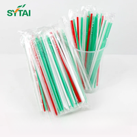 Pailles en plastique jetables avec pailles flexibles en plastique emballées individuellement