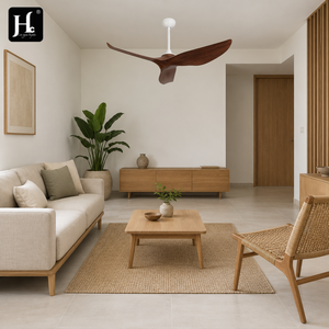 Ventilador de Techo Decorativo de Madera HC de 3 Aspas con Control Remoto, 52 Pulgadas, Clase E de Eficiencia Energética, con Temporizador, para Interiores - Product Image 1