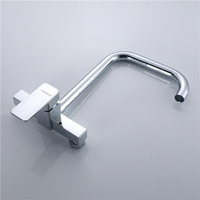 Mitigeur de cuisine à poignée unique, robinet de régulation dans le mur galvanisé avec robinet de tuyau d'eau à angle droit