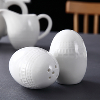 Offre Spéciale : Ensemble de pots à condiments en céramique en forme d'œuf, salière et poivrière, flacon à assaisonnements pour compagnies aériennes