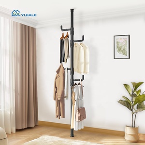 YIJIALE Porte-vêtements télescopique à prix réduits, marque privée, sans perçage, hauteur réglable, pour maison <span class=keywords><strong>de</strong></span> location - Product Image 1