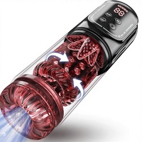 Masturbateur masculin 7 fonctions avec écran LCD, fonction de poussée, rotation, vibration, succion, léchage, pompe à pénis étanche