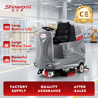 Nettoyeur de sols industriel électrique SHIWOSI robuste avec batterie 24V 100Ah