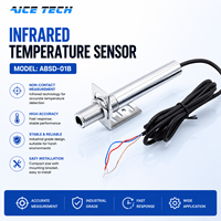 Pirometer inframerah gelombang pendek ABSD-01B Sensor suhu tinggi non-kontak untuk pengukuran grafit keramik tungku pemanas logam