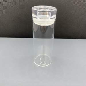 High Borosilicate <b>Glass</b> Jars 90ml Capacity Concentrate Oil Storage <b>Containers</b> Cork Plug Custom Logo - Product Image 6