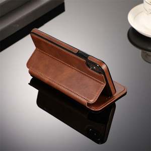 Étui portefeuille magnétique de luxe en cuir PU avec fentes pour cartes pour iPhone 17 Pro Max 17 Air 16 15 14 13 12 11 avec pochettes pour cartes - Product Image 4