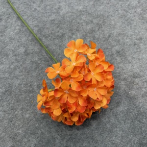 Rama de Flor de Hortensia Artificial de Seda de Color Oscuro Otoñal de 18 cm de Diámetro, con Tallo Único, para Decoración del Hogar <span class=keywords><strong>y</strong></span> Bodas - Product Image 1