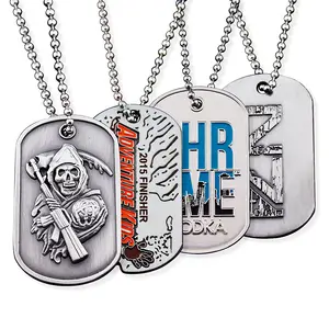 Wholesale blank stainless steel dog tag custom metal engraved xvideos dog tag necklace for men