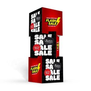 Boîte d'affichage de conception de <span class=keywords><strong>cube</strong></span> en <span class=keywords><strong>carton</strong></span> personnalisable de Fanghua <span class=keywords><strong>empilable</strong></span> et pliable avec votre logo par impression - Product Image 4