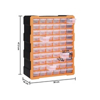 Armoire de rangement en plastique à 60 tiroirs, organisateur multi-usages pour la maison, le garage, le bricolage, l'artisanat, le salon, boîte à bijoux pour la maison