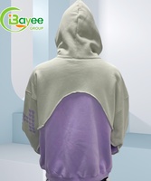 Sweat-shirts à capuche unisexes en molleton de coton avec logo personnalisé brodé, impression en relief, épais, confortables, élégants, surdimensionnés, coupe courte, pour hommes