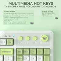 AULA F3099 Tri-Mode Wireless Keyboard 5.0 2.4GHz Type-C Quick Multi-Device Switch Keyboards for Office PC