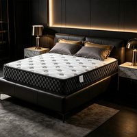 Matelas hybride moderne Queen de 12 pouces avec mousse à mémoire de forme et ressorts ensachés, compressible en boîte pour chambre d'appartement, soulagement de la pression