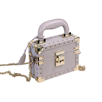 Sac à main mini-coffret carré rigide fait main pour femme – Type de produit : Boîtes à bijoux