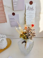 Bouquets de fleurs séchées miniatures en gros, style naturel, préservées à l'éternité, en forme de cœur, pour la Saint-Valentin et Noël