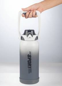 Termo PINKAH de Acero Inoxidable de 68 oz, Botella de Agua Aislada Grande con Correa y Asa, Logotipo Personalizado para Senderismo y Camping al Aire Libre - Product Image 5