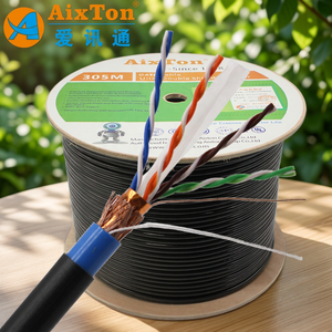 <span class=keywords><strong>สาย</strong></span>แลน FTP Cat6 สำหรับภายนอกอาคาร ความยาว 305 <span class=keywords><strong>เมตร</strong></span> บรรจุในดรัมไม้  วัสดุหุ้ม PVC PE  <span class=keywords><strong>สาย</strong></span>คู่  ตัวนำทองแดงเปลือย  <span class=keywords><strong>สาย</strong></span>สื่อสารบริสุทธิ์ <span class=keywords><strong>100</strong></span>% - Product Image 4