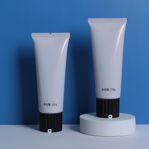 Wholesale Custom Logo Printed 50ml 100g PE Blank <b>White</b> Tube Eye Cream Container <b>Screw</b> Flip Cap Empty Skin Care Container - Product Image 5