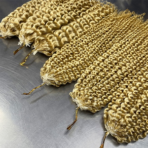 Extensions de <span class=keywords><strong>cheveux</strong></span> humains tressés au crochet 613 Blonde Spring Twist de 12 pouces, extensions de <span class=keywords><strong>cheveux</strong></span> Fluffy Bomb Twist pour femmes noires - Product Image 4