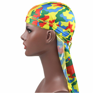 Durag da Uomo alla Moda, <span class=keywords><strong>Turbante</strong></span> <span class=keywords><strong>Bandana</strong></span> con Cuciture Esterne, Stampa Mimetica, Copricapo Durag Camo - Product Image 4