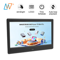 7 İnç Alışveriş Merkezi LCD Bağımsız Monitör Dijital Tabela Reklam Oynatıcı Ekranı SD Kart Yuvası ile