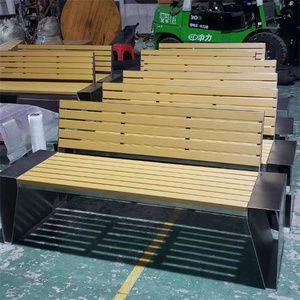 <span class=keywords><strong>Banc</strong></span> de jardin public urbain <span class=keywords><strong>en</strong></span> <span class=keywords><strong>bois</strong></span> et acier pour parcs municipaux extérieurs, <span class=keywords><strong>avec</strong></span> <span class=keywords><strong>dossier</strong></span> - Product Image 4