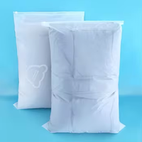 Sacs de rangement en plastique CPE givré écologiques Unione avec fermeture éclair pour vêtements, chaussettes, chaussures, fourrures, avec logo personnalisé