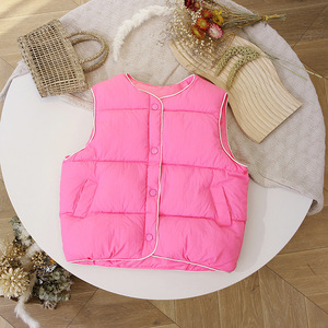 Nouvelles vestes <span class=keywords><strong>sans</strong></span> <span class=keywords><strong>manches</strong></span> pour enfants, style boutique, hiver automne, épaisses, décontractées, pour bébés garçons et filles, en duvet - Product Image 4