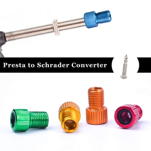 Adattatore Valvola Bici Anodizzato Colorato da Presta a Schrader, Testa Convertitore Universale per Riparazione Forature, Accessorio Pompa - Product Image 4