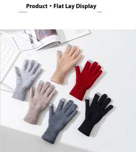 Vente chaude <span class=keywords><strong>Gants</strong></span> <span class=keywords><strong>en</strong></span> <span class=keywords><strong>laine</strong></span> Hommes Femmes <span class=keywords><strong>Gants</strong></span> d'extérieur Hiver Écran <span class=keywords><strong>tactile</strong></span> résistant au froid Jacquard - Product Image 3