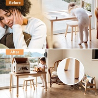 174 pièces marron et beige assorti auto-adhésif feutre meubles pieds chaise jambes résistant aux rayures sol Protection tampons