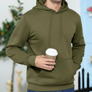 Personalizado 100% algodón en blanco unisex jersey de gran tamaño liso más tamaño hombres sudadera en relieve Sudadera con capucha completa - Product Image 3