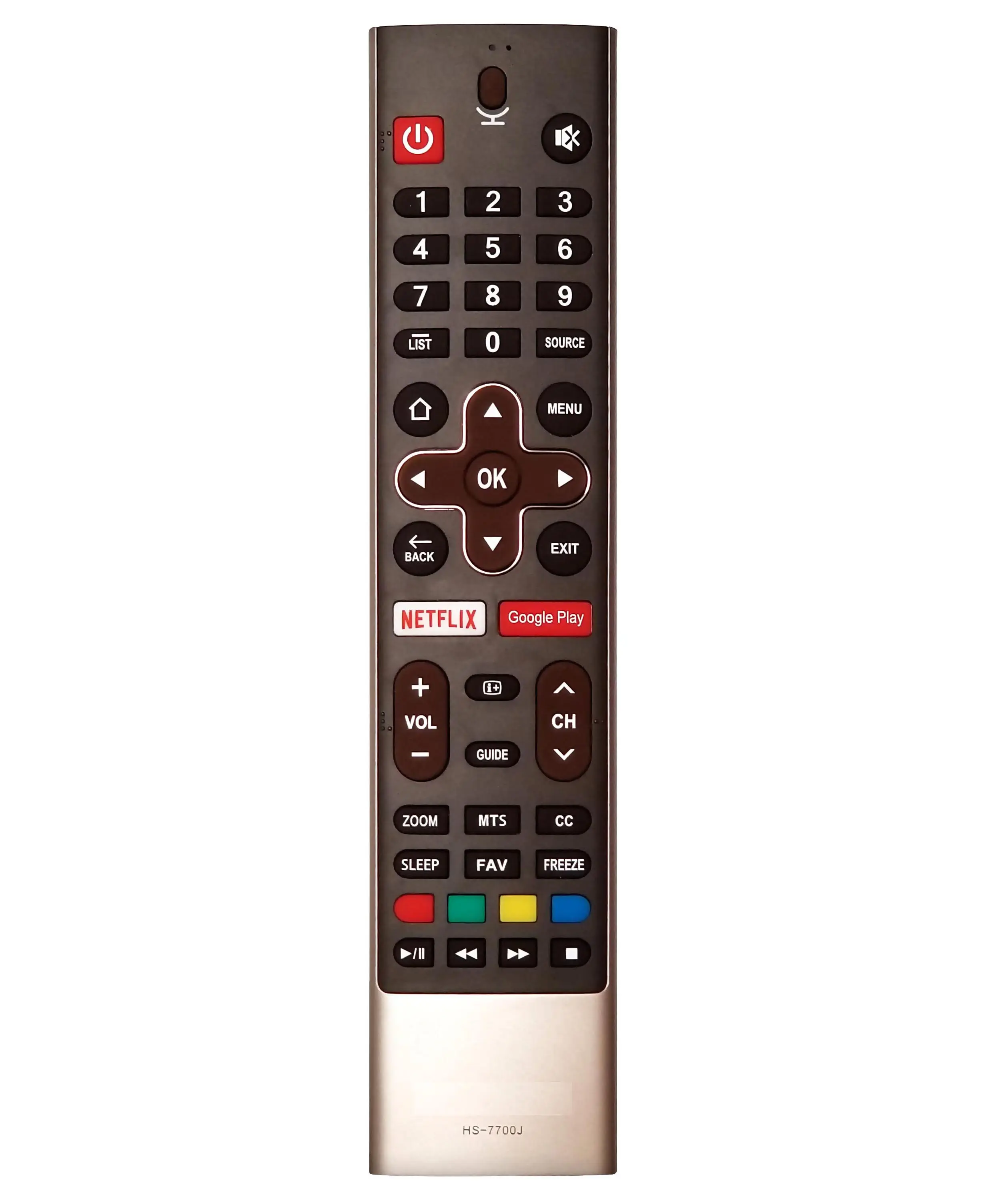 HS-7700J New Voice Remote Control For Sky-worth Android Smart TVG2 G2A G6 XA8000 Series with Netflix