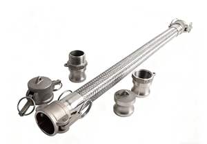 304 selang <span class=keywords><strong>Stainless</strong></span> <span class=keywords><strong>Steel</strong></span> pipa bergelombang, pipa uap selang kepang tipe kopling cepat industri baja tahan karat - Product Image 6