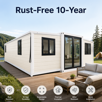 Estructura de Acero Expandible Anticorrosión para Viviendas con Base Mínima y Recubrimiento en Polvo para Infraestructura de Larga Duración