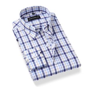 Spot Checkered Camisa Casual dos homens Novo Escritório Uniforme Camisas de manga comprida Made in China - Product Image 6