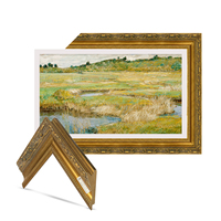 Peinture à l'huile classique personnalisée Vintage bois artisanat or Antique cadres photo moulage pour hôtel galerie exposition d'art décoration murale