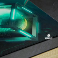 Tapis de souris en verre de jeu RGB le plus vendu - Tapis de souris en verre personnalisé avec anime et tapis de jeu pour clavier, micro-ondable pour le bureau et les étudiants