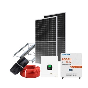 ระบบพลังงานแสงอาทิตย์ Zynovix แบตเตอรี่ LiFePO4 200Ah 51.2V ระบบออฟกริด ชุดจัดเก็บพลังงานภายในบ้านแบบออลอินวัน - Product Image 1