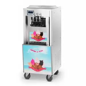 Top Fashion 3 gusti Soft Ice Cream Maker macchine per la produzione di gelato fatte in casa automatiche