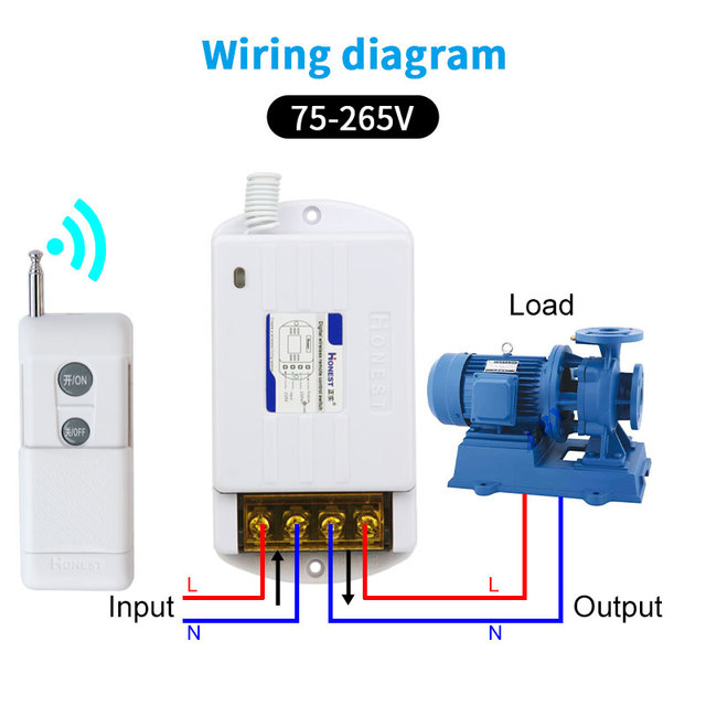 Intelligent 12V 220V 380V High Power Household and Industrial Remote Control Switch Wireless Water Control Pump Switch