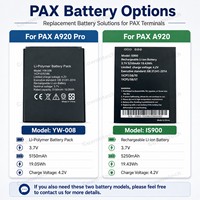Pile bouton au lithium 3V avec languettes à souder, remplacement pour Pax A920 et A920 Pro CR1616 CR2025 CR2032, batterie de secours interne