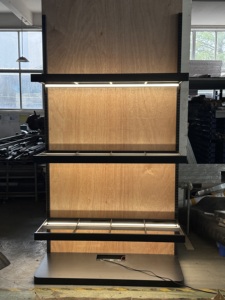 Estante de Supermercado LUX Moderno, Resistente, de Acero Inoxidable Multicapa y Madera Sólida, de Instalación Rápida para Tiendas de Abarrotes - Product Image 3