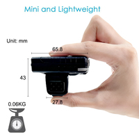 Lecteur de codes-barres sans fil portable mini, scanner de codes-barres 2D portable, scanner de codes-barres à anneau de doigt, scanner de codes QR, mini scanner d'anneau