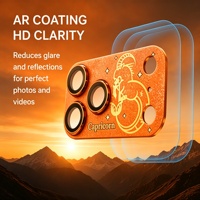 Protection d'objectif d'appareil photo 9H AR haute définition pour iPhone 17 Pro Max et série 17 Pro – Verre trempé anti-rayures