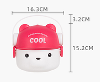 Nouveau Pack personnalisé de poche enfant bébé en plastique pique-nique en plein air boîte à lunch bol avec bouteille d'eau et couverts pour fille