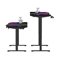 Mesa de Juego Eléctrica con Luces LED, Altura Ajustable, para PC y Laptop, en Oferta